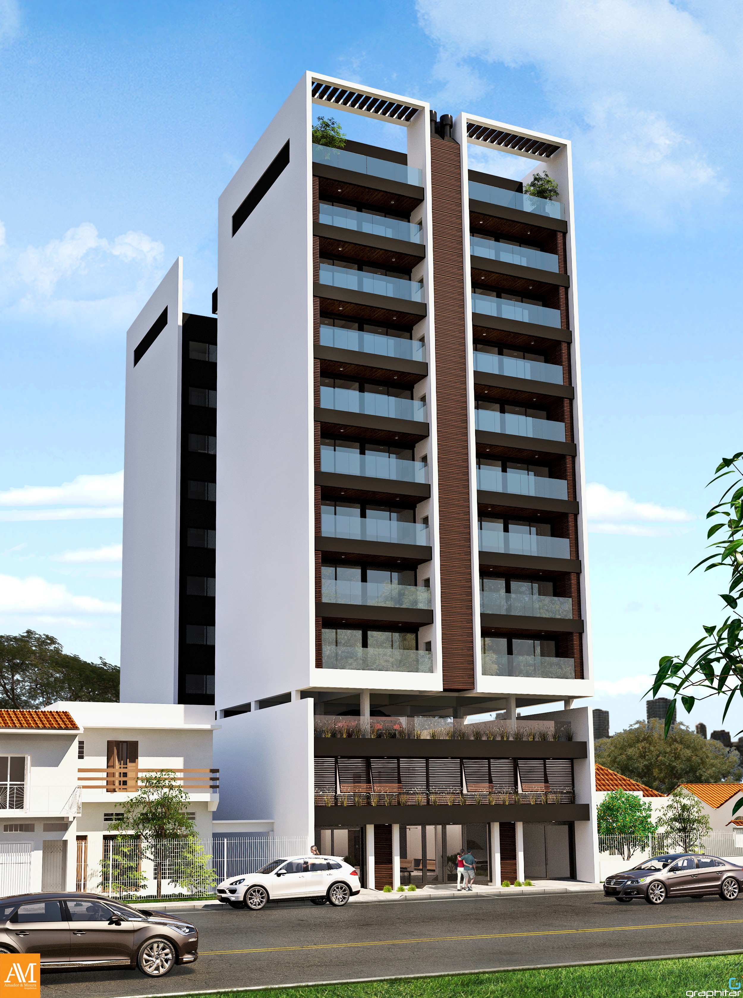 Modern Glass Tower - Main View