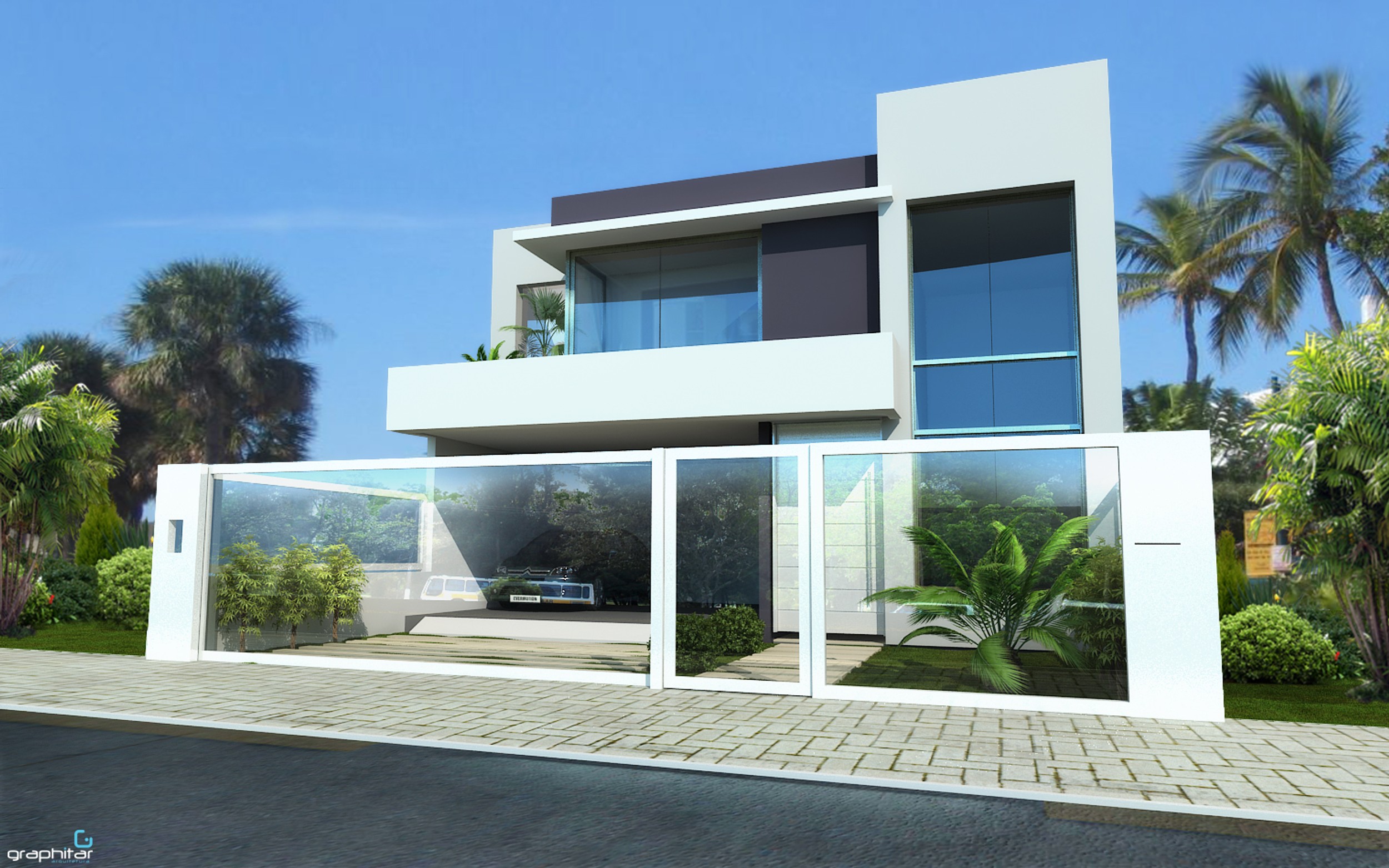 Modern Glass Tower - Main View