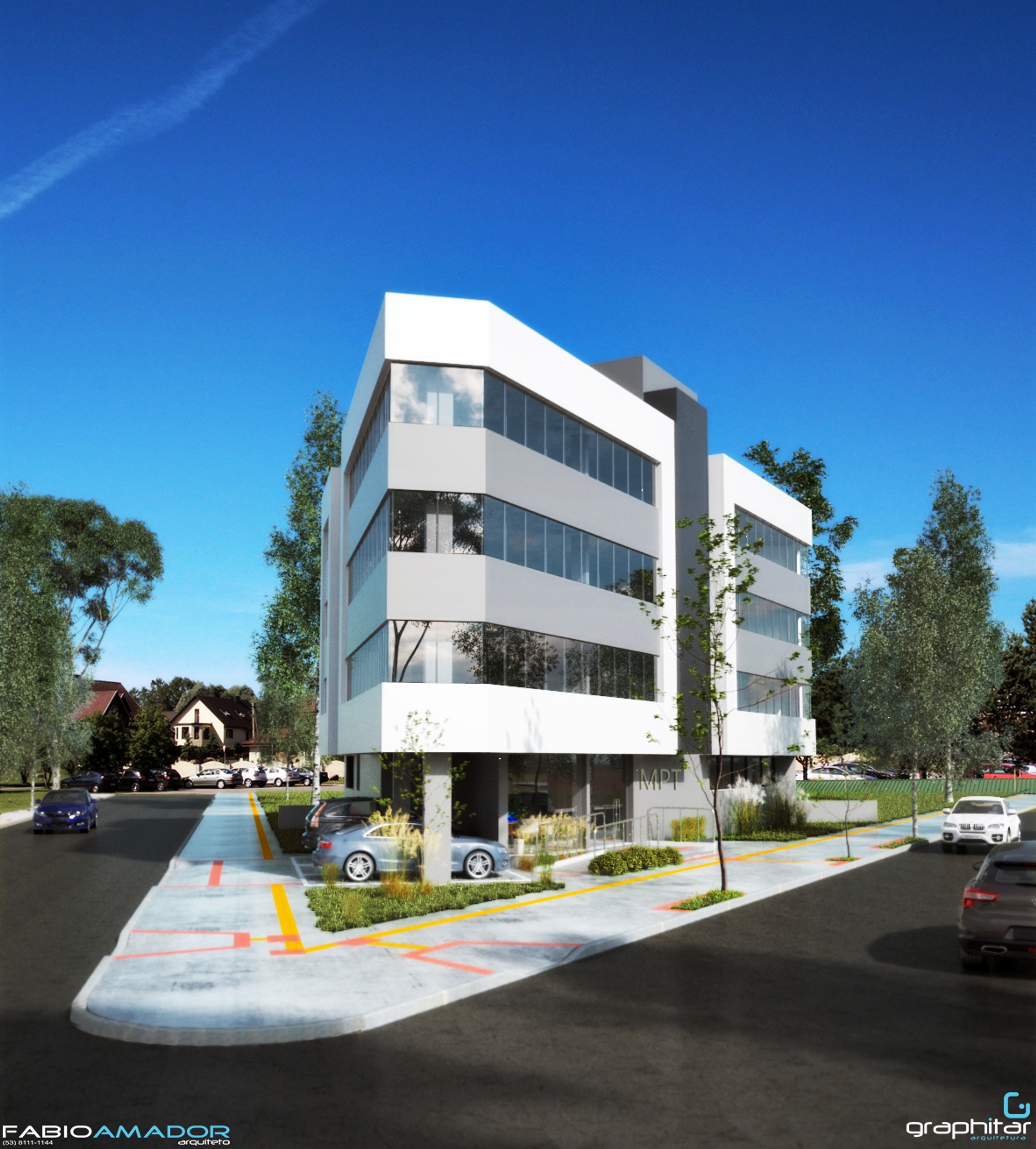 Modern Glass Tower - Main View