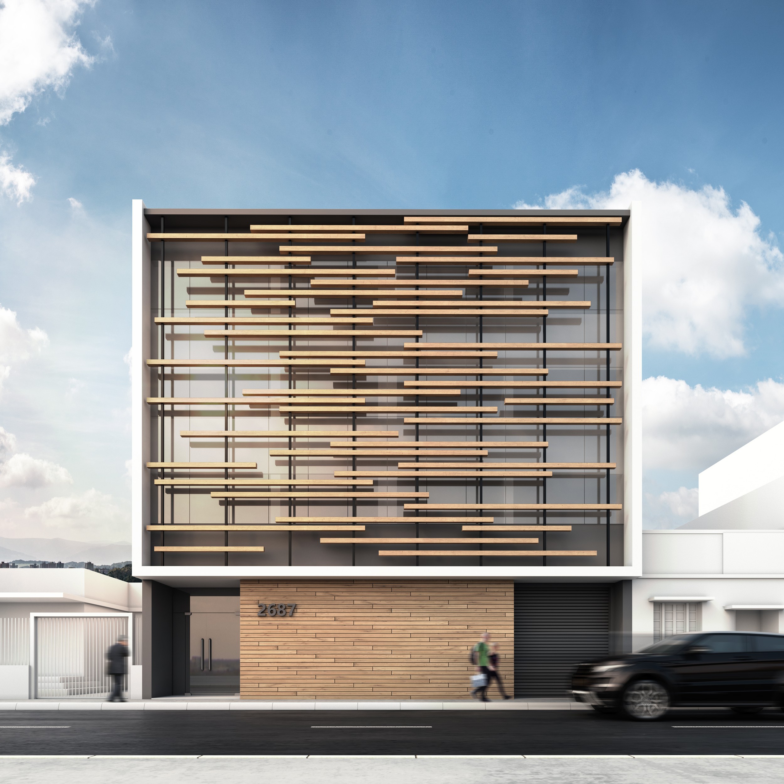 Modern Glass Tower - Main View