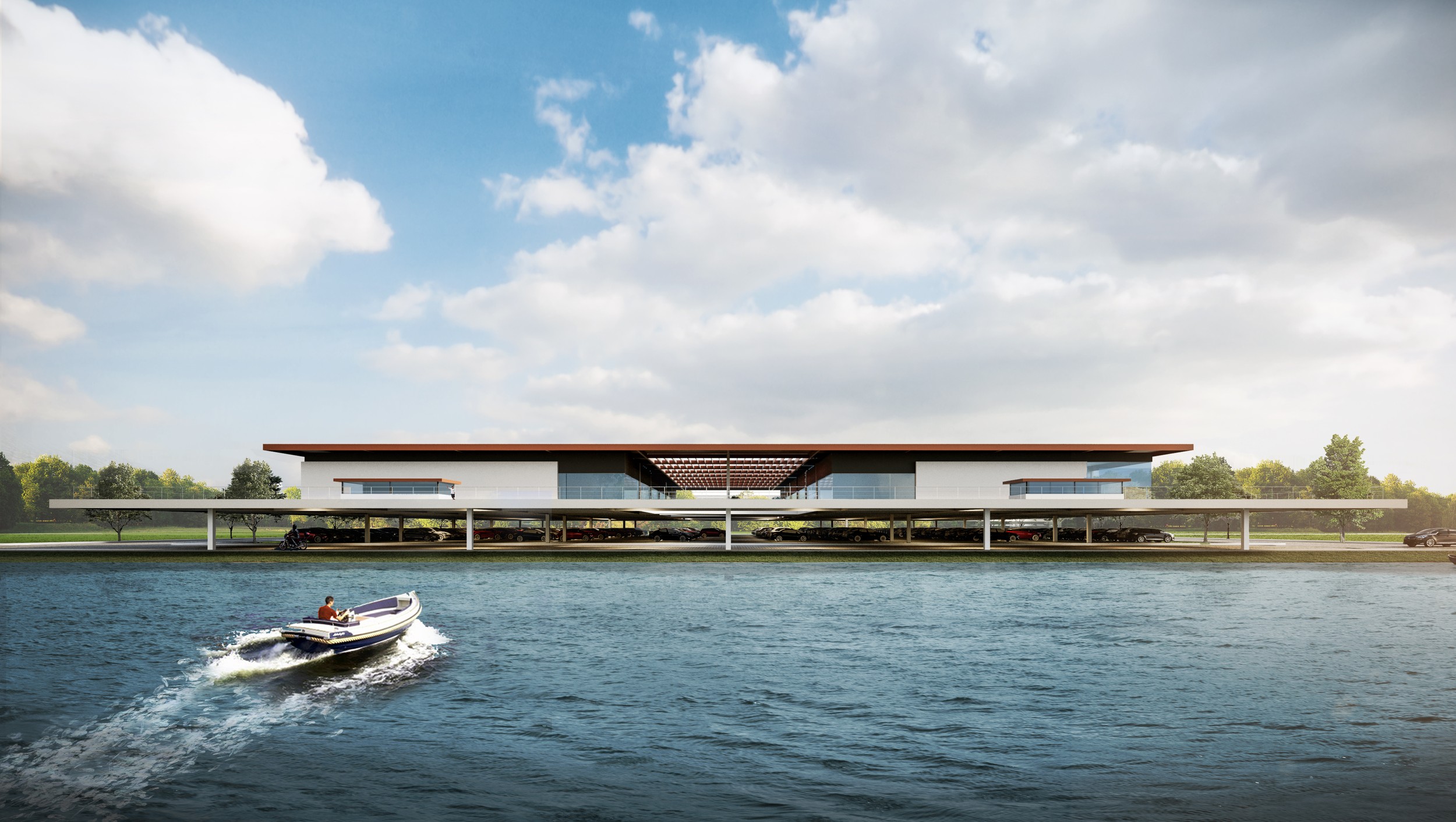 Modern Glass Tower - Main View