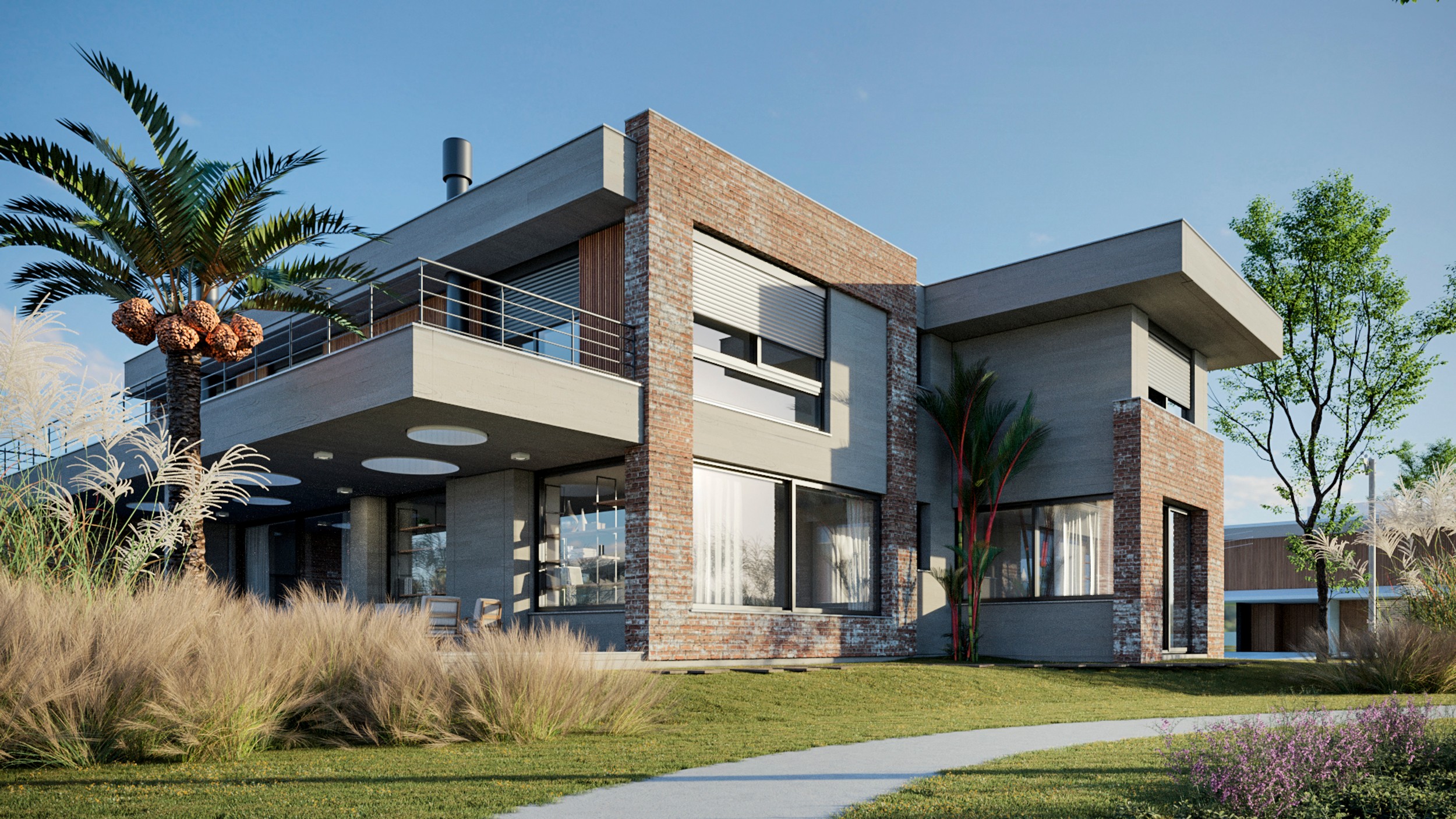 Modern Glass Tower - Main View