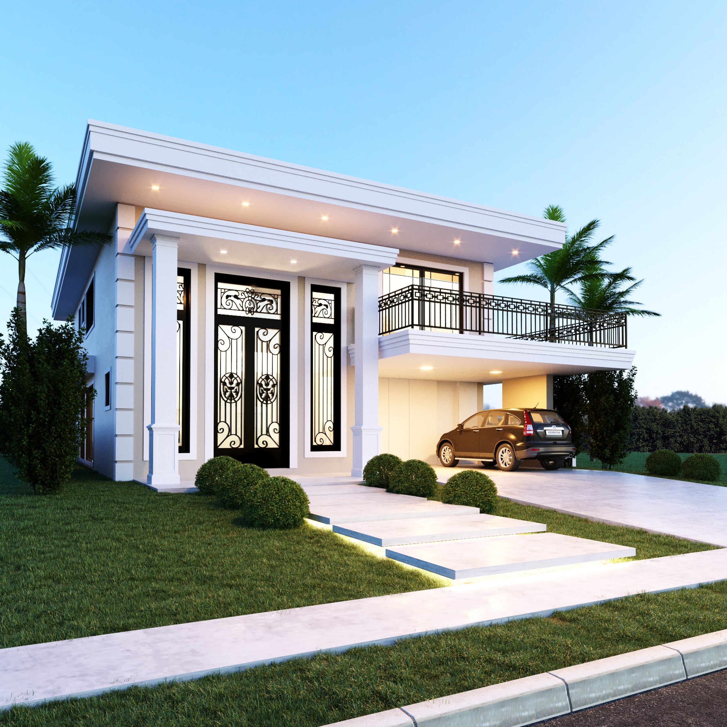 Modern Glass Tower - Main View