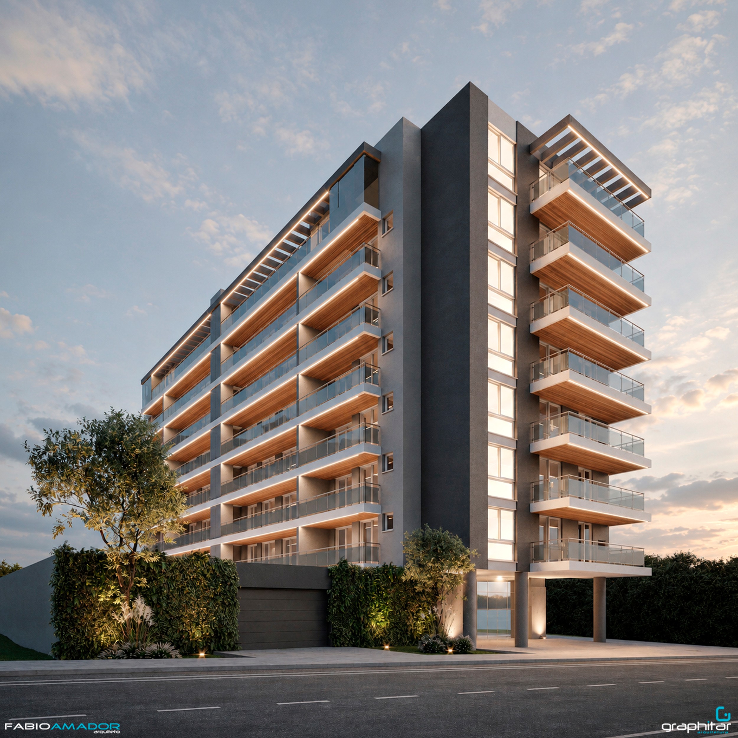 Modern Glass Tower - Main View