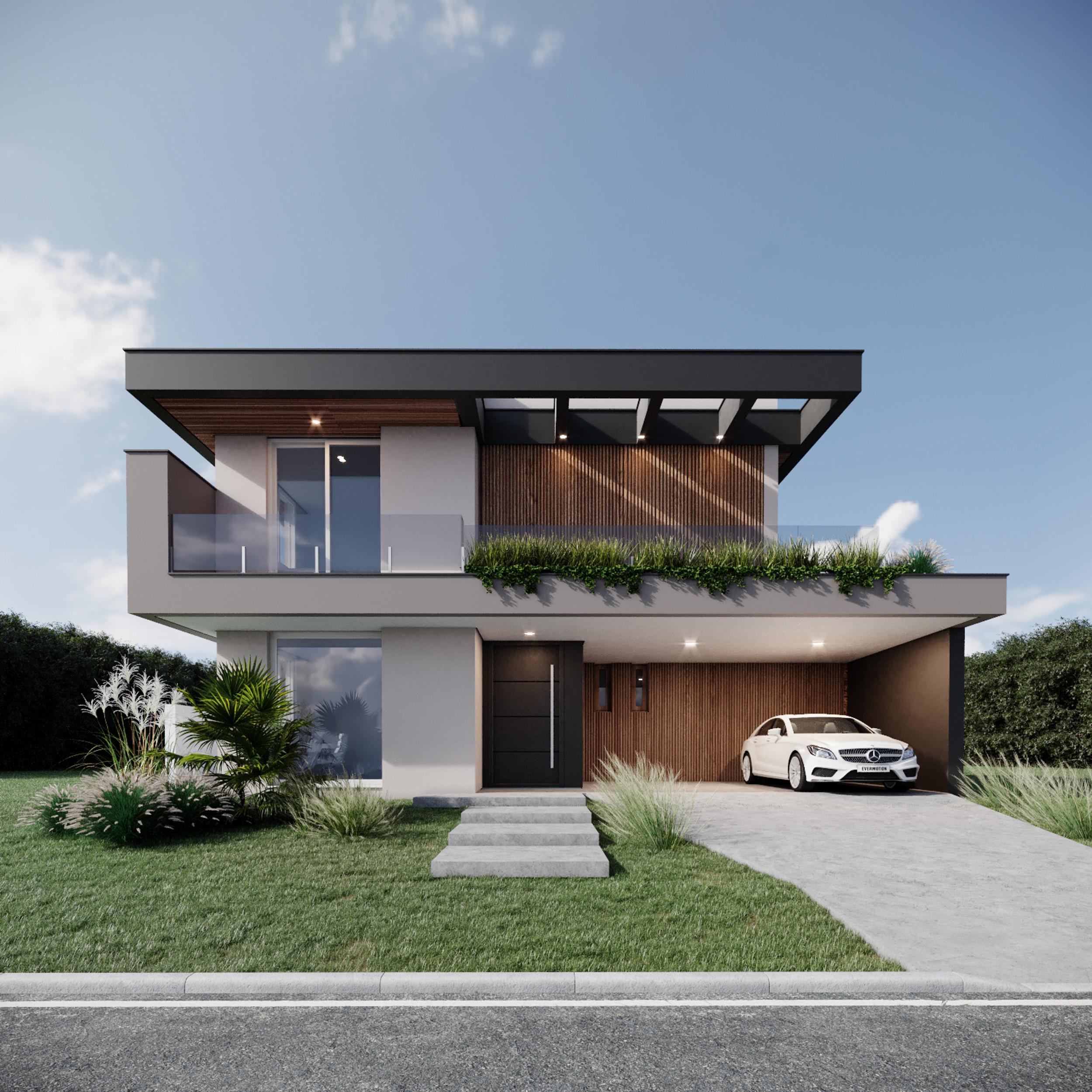 Modern Glass Tower - Main View