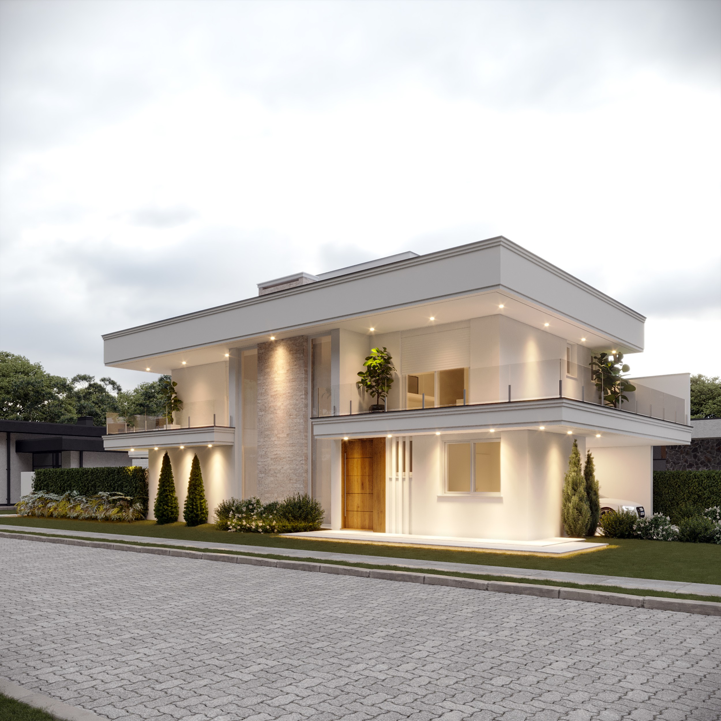 Modern Glass Tower - Main View