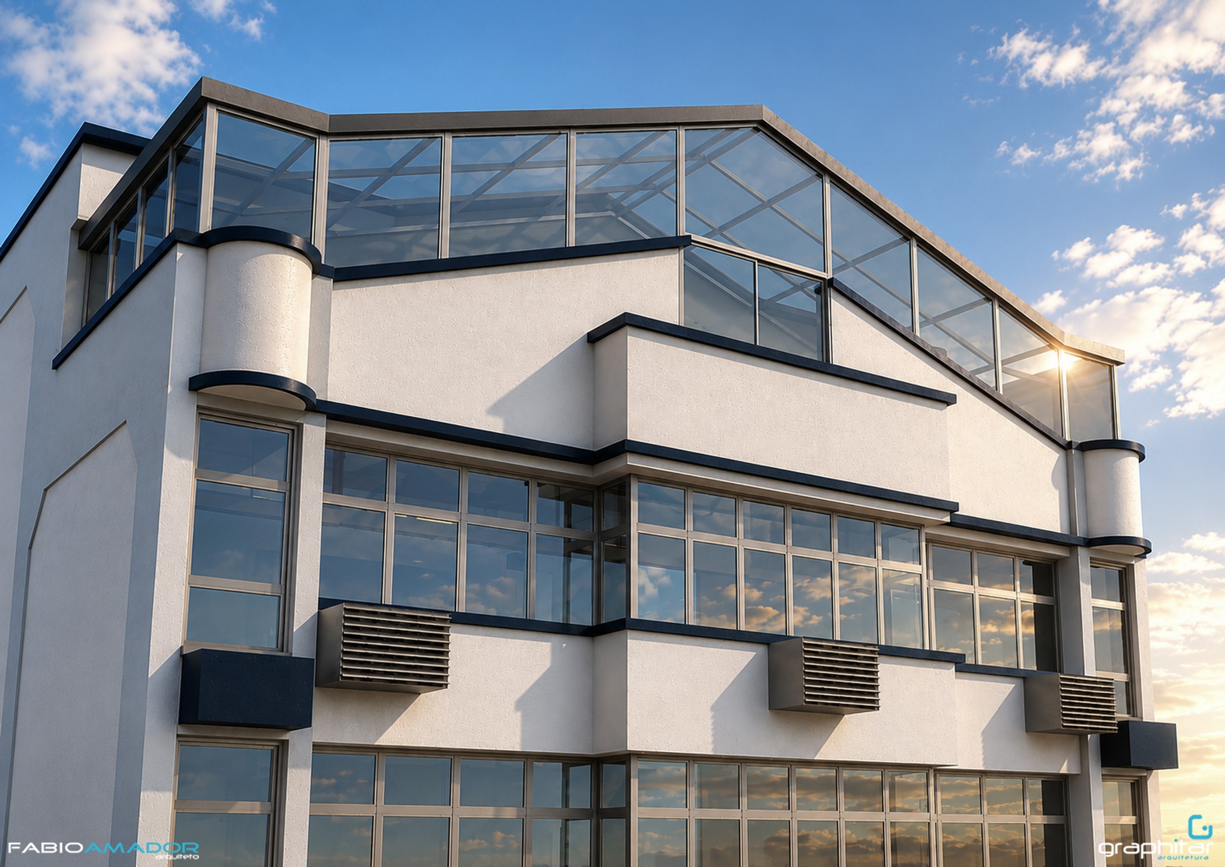 Modern Glass Tower - Main View